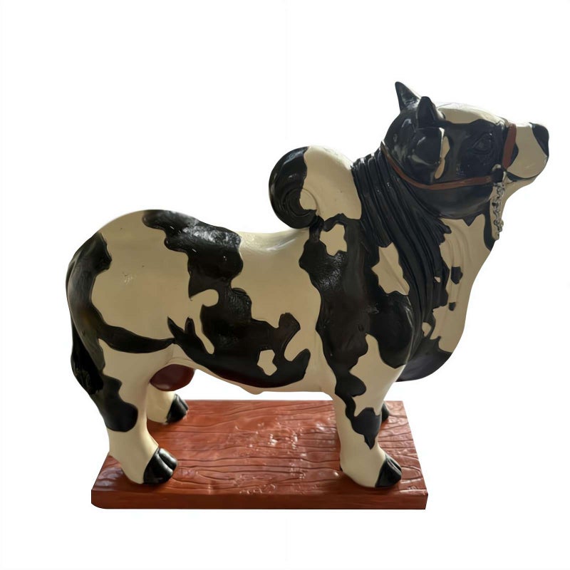 Bull Liquor Dispenser, Handcrafted Dairy Cow Shaped Alcohol Decanter With Wooden Base, Funny Shotdispenser for Whiskey Vodka Wine, 2026 New Bottle Holder for Home/bar/camping (Black) - Image 1